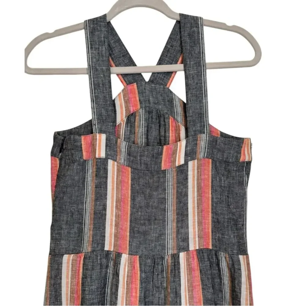 Joie Striped Sleeveless Linen Maxi Dress Size XXS - Picture 4 of 11